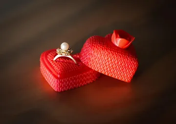 Cofre corazon para 1 o 2 anillos impreso en 3D