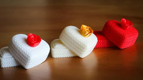 Cofre corazon para anillos impreso en 3D en Paraguay