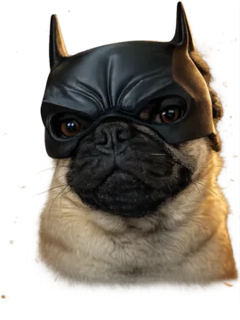 Mascara tipo Batman para perros impresa en 3D