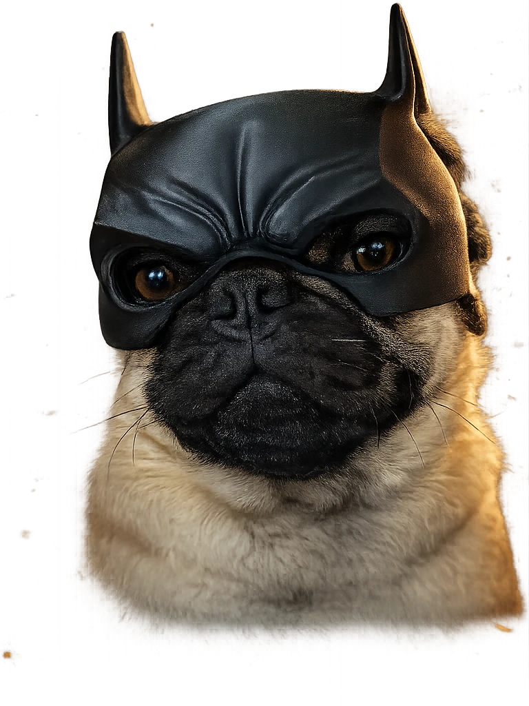 Mascara de superheroe para perros impresa en 3D en Paraguay