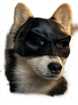 Mascara de superheroe 3D para mascotas con ajuste comodo